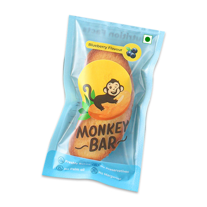 Monkey Bar with Blueberry filling (eggless)