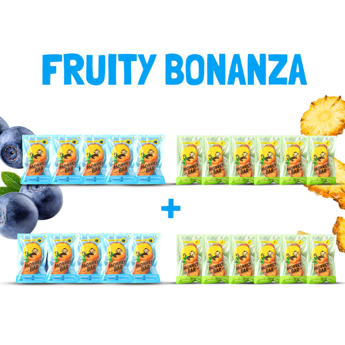 Fruity Bonanza | 100% Vegetarian Monkey Bar Cakes